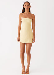 Mini-robe bustier Ayanna - Jaune