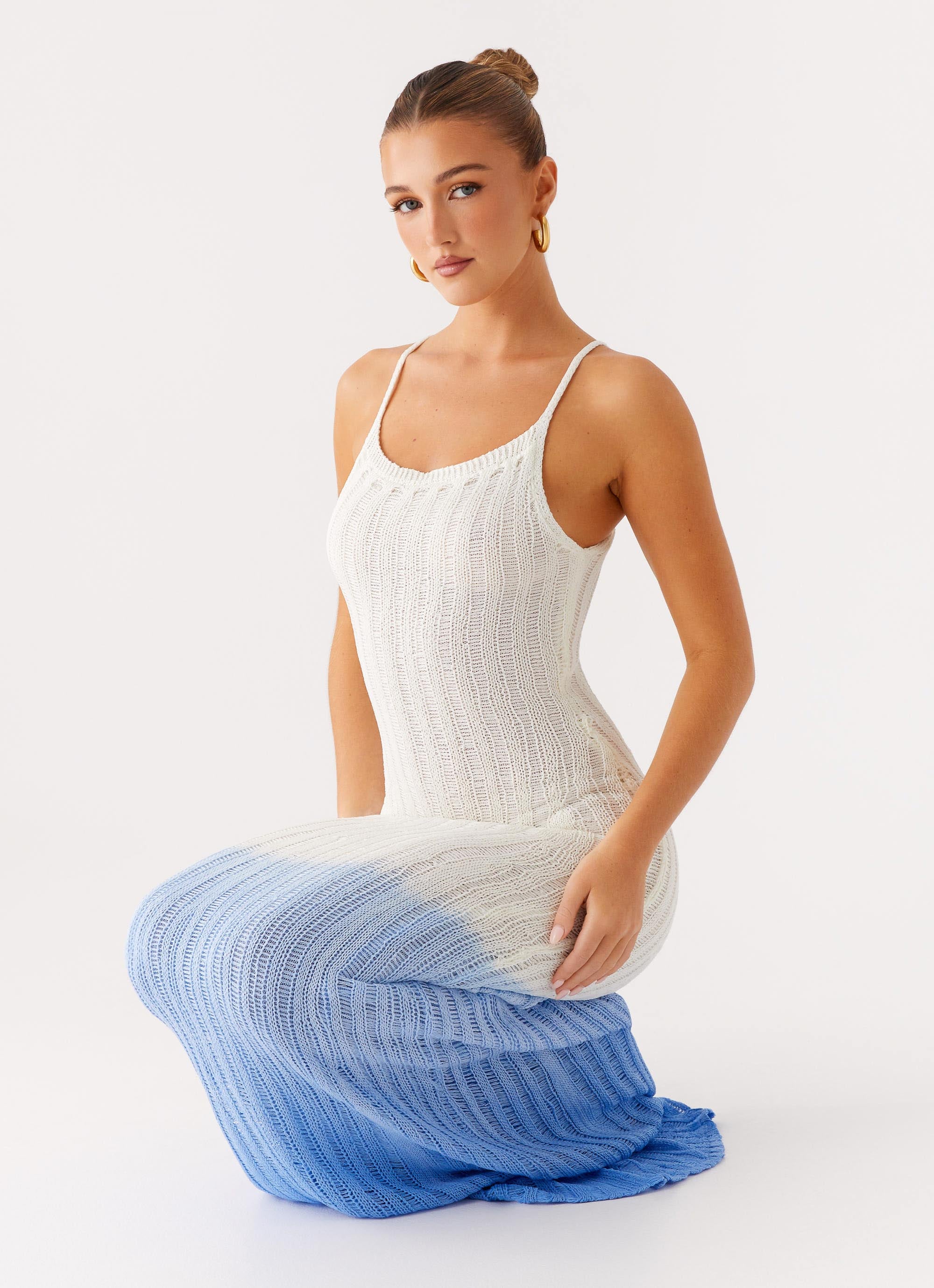 Robe longue Kiki - Bleu ombré