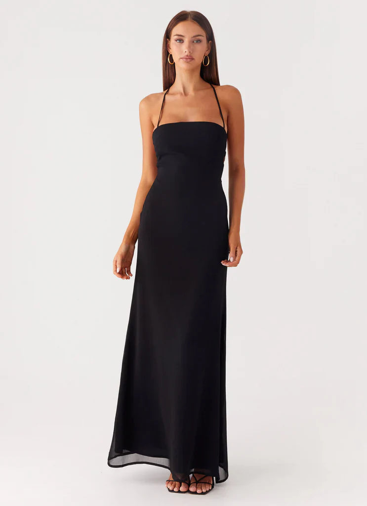 Robe longue Peggy - Noir