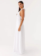 Robe longue en lin Heavy Hearted - Blanc