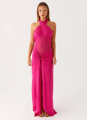 Robe longue Ericka - Rose vif