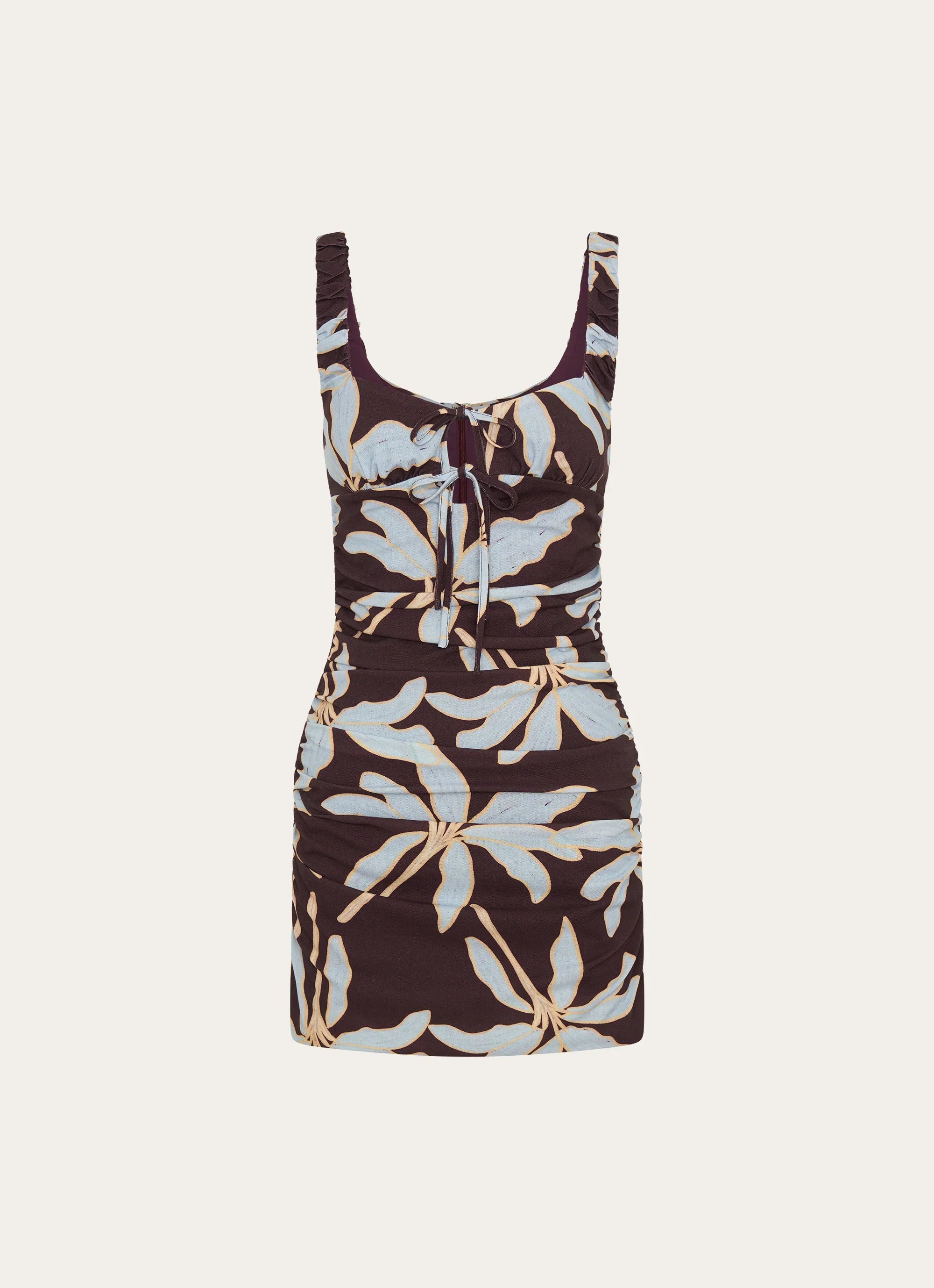 Mini-robe drapée Sweet Melody - Marron Opulent