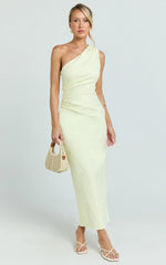 Robe Midi Karlie - Robe ajustée asymétrique citron