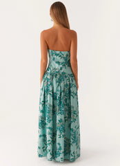 Robe longue Andorra - Imprimé fleuri Cloud Nine