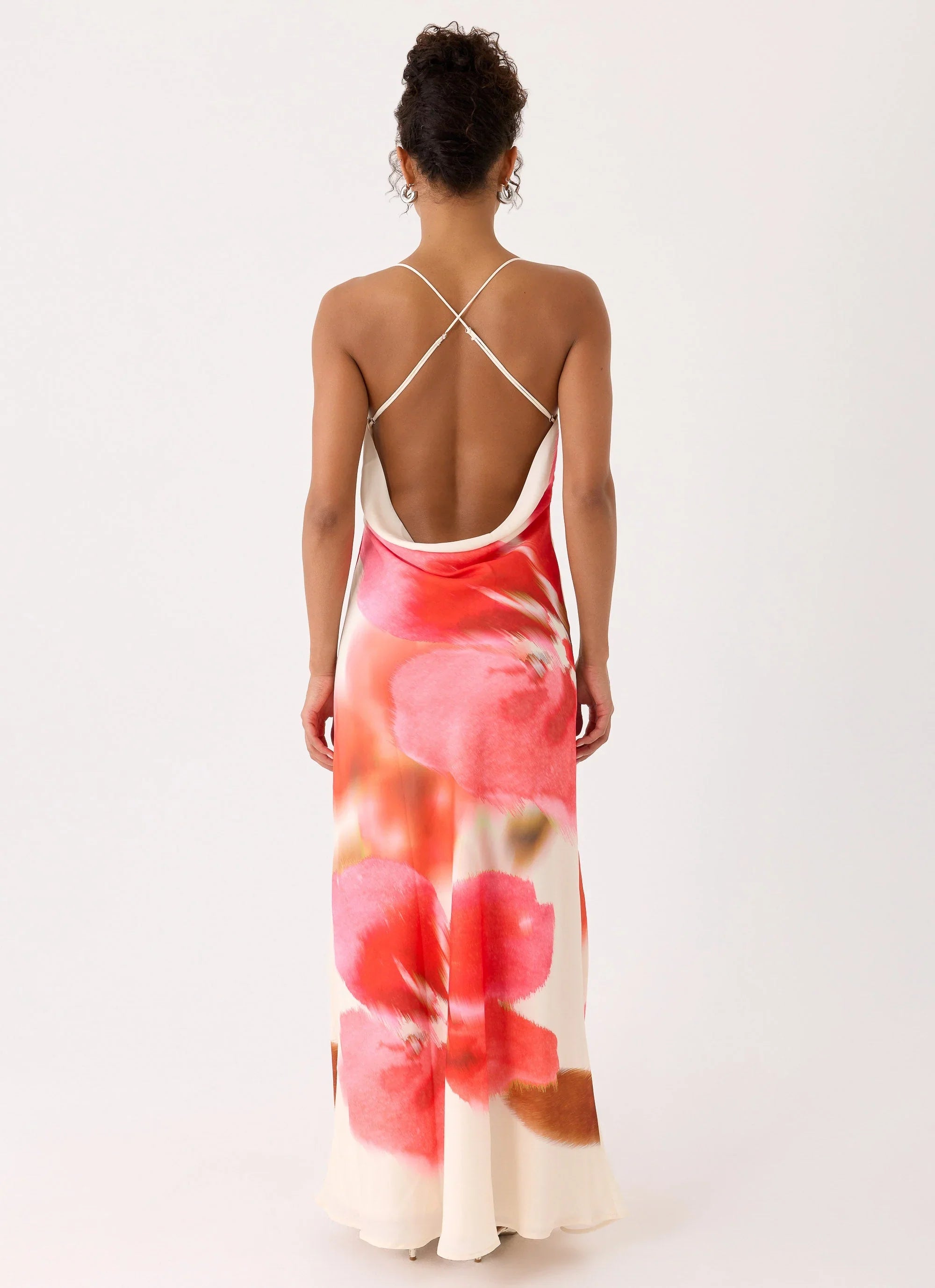 Robe longue Samya Cowl – Rose Porcelaine