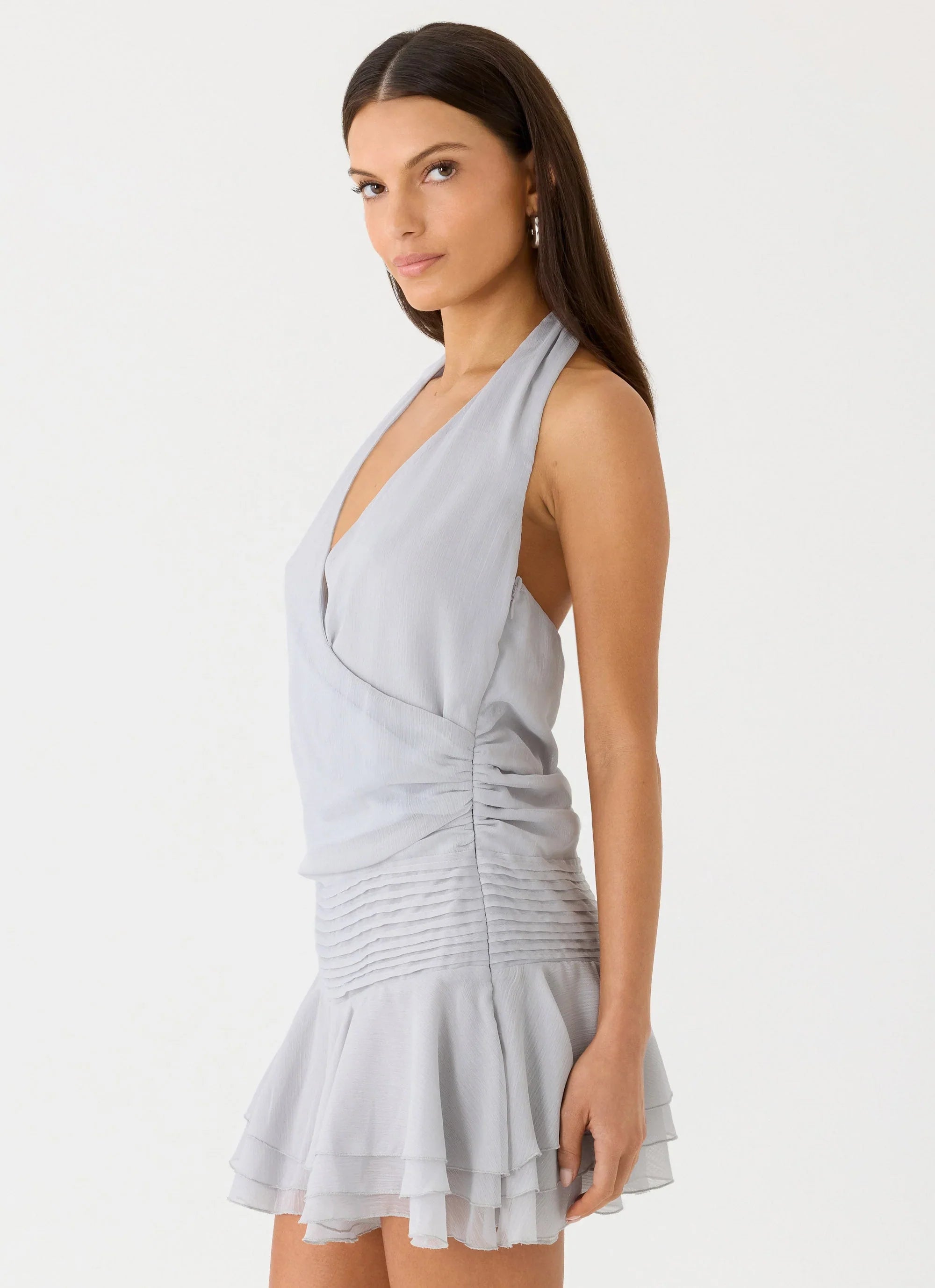 Robe courte Mura - Bleu brumeux