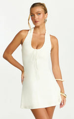 Robe Odile - Robe Col U Halter Crème