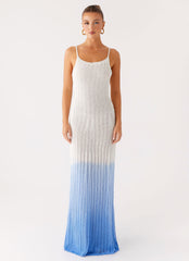Robe longue Kiki - Bleu ombré