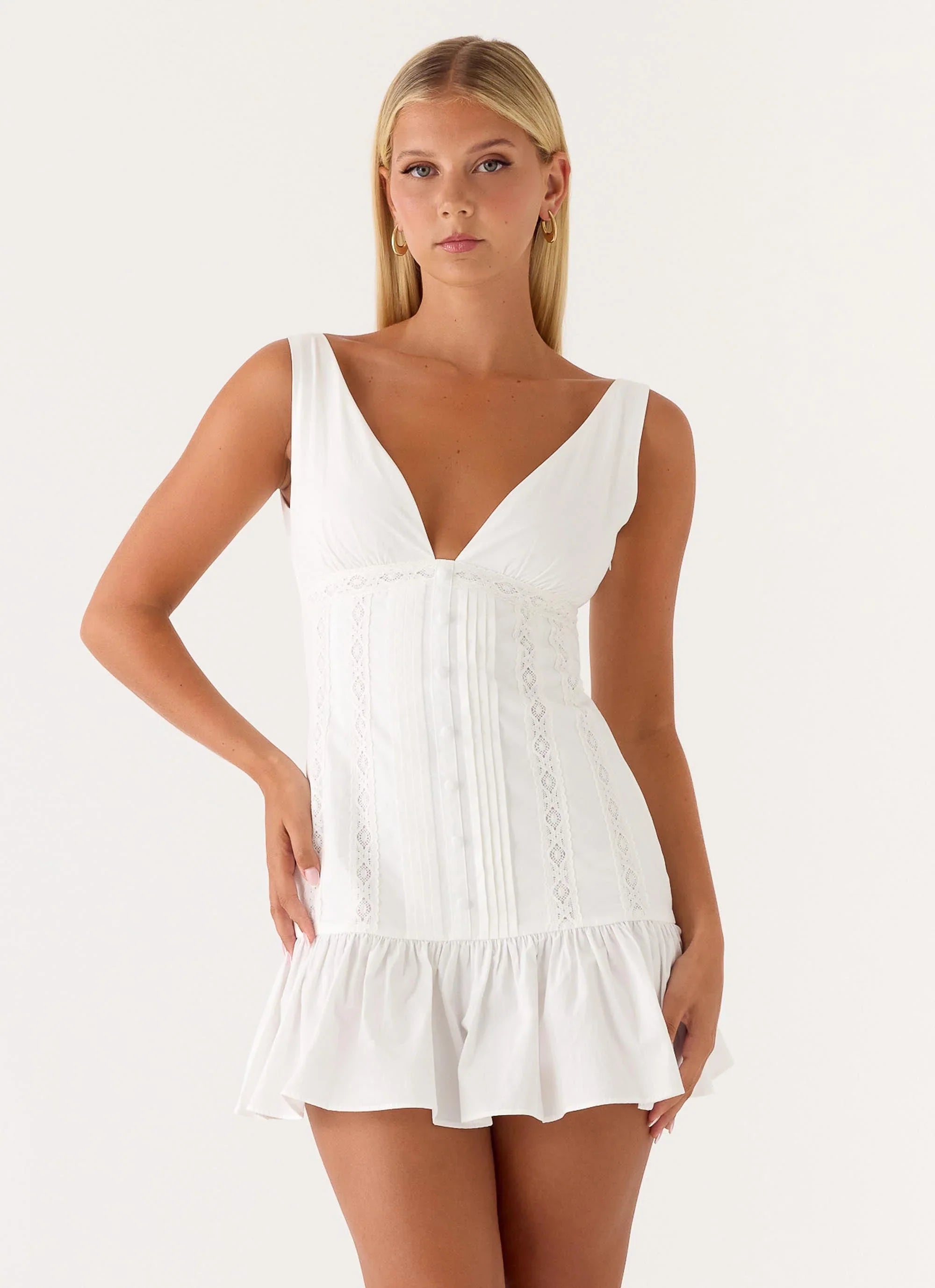 Robe courte Gretel - Blanc