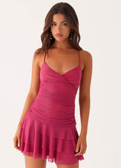 Robe courte Emily - Fuchsia