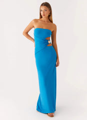 Robe longue Anetta - Bleu roi
