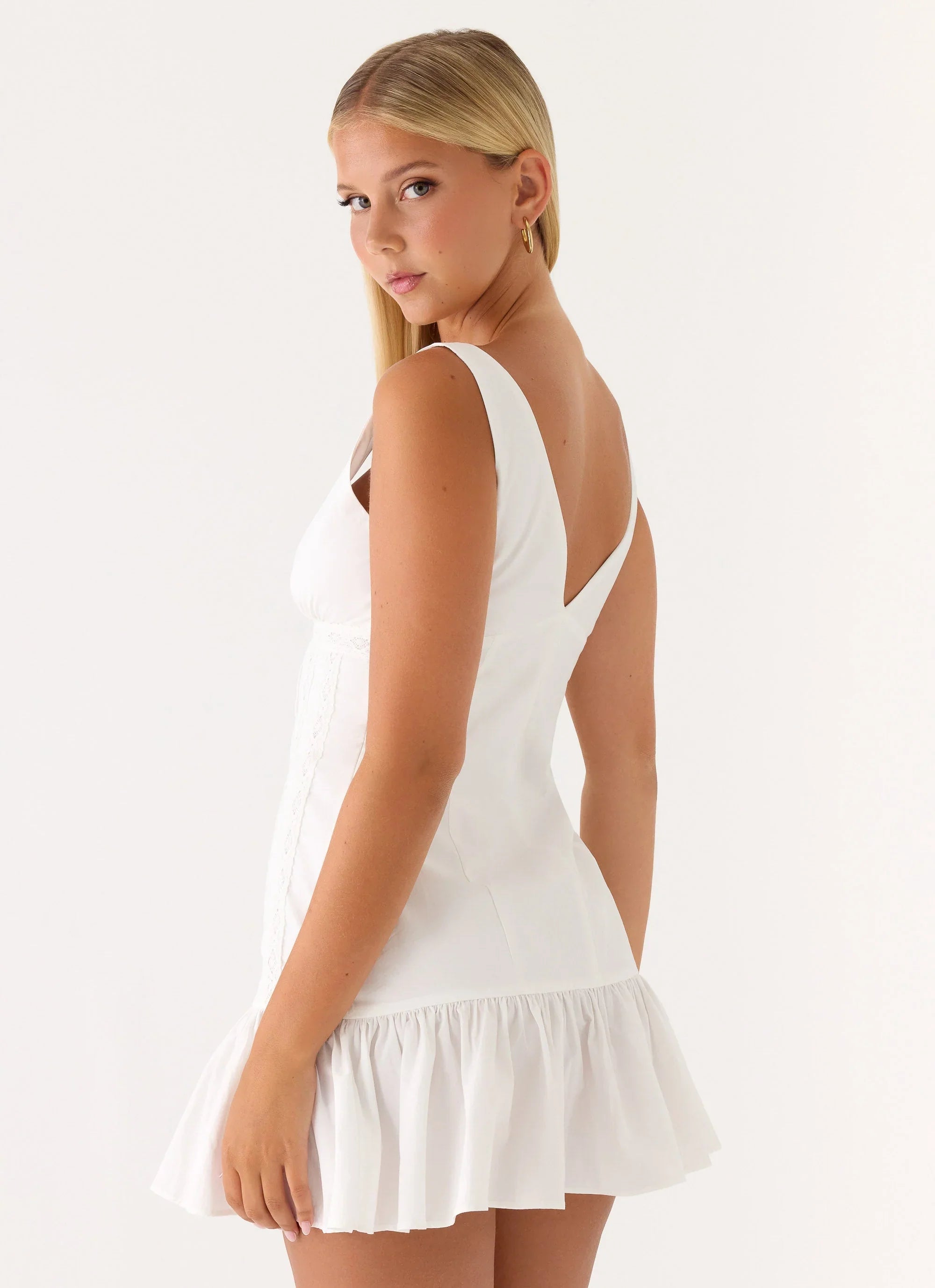 Robe courte Gretel - Blanc