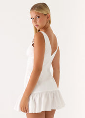 Robe courte Gretel - Blanc