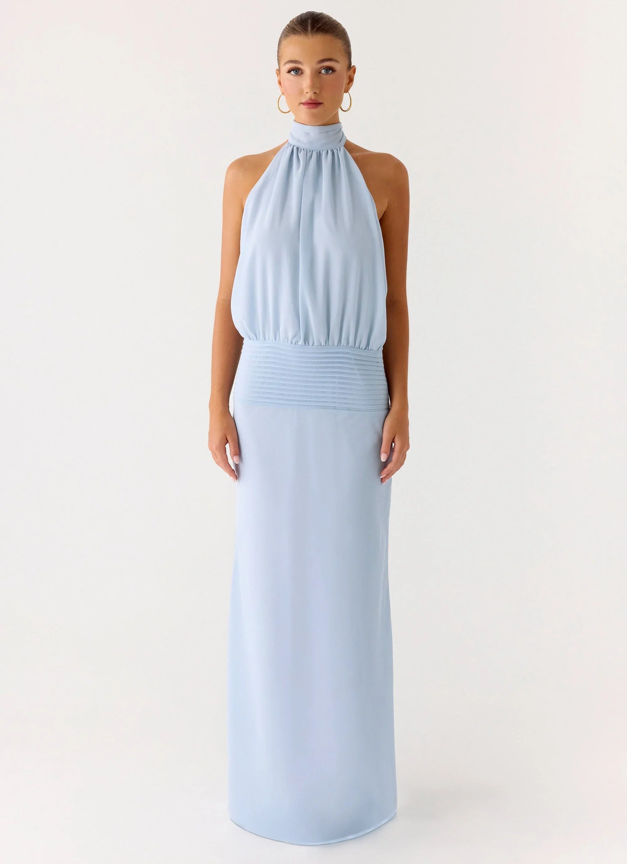 Robe longue Lalia - Bleu pâle