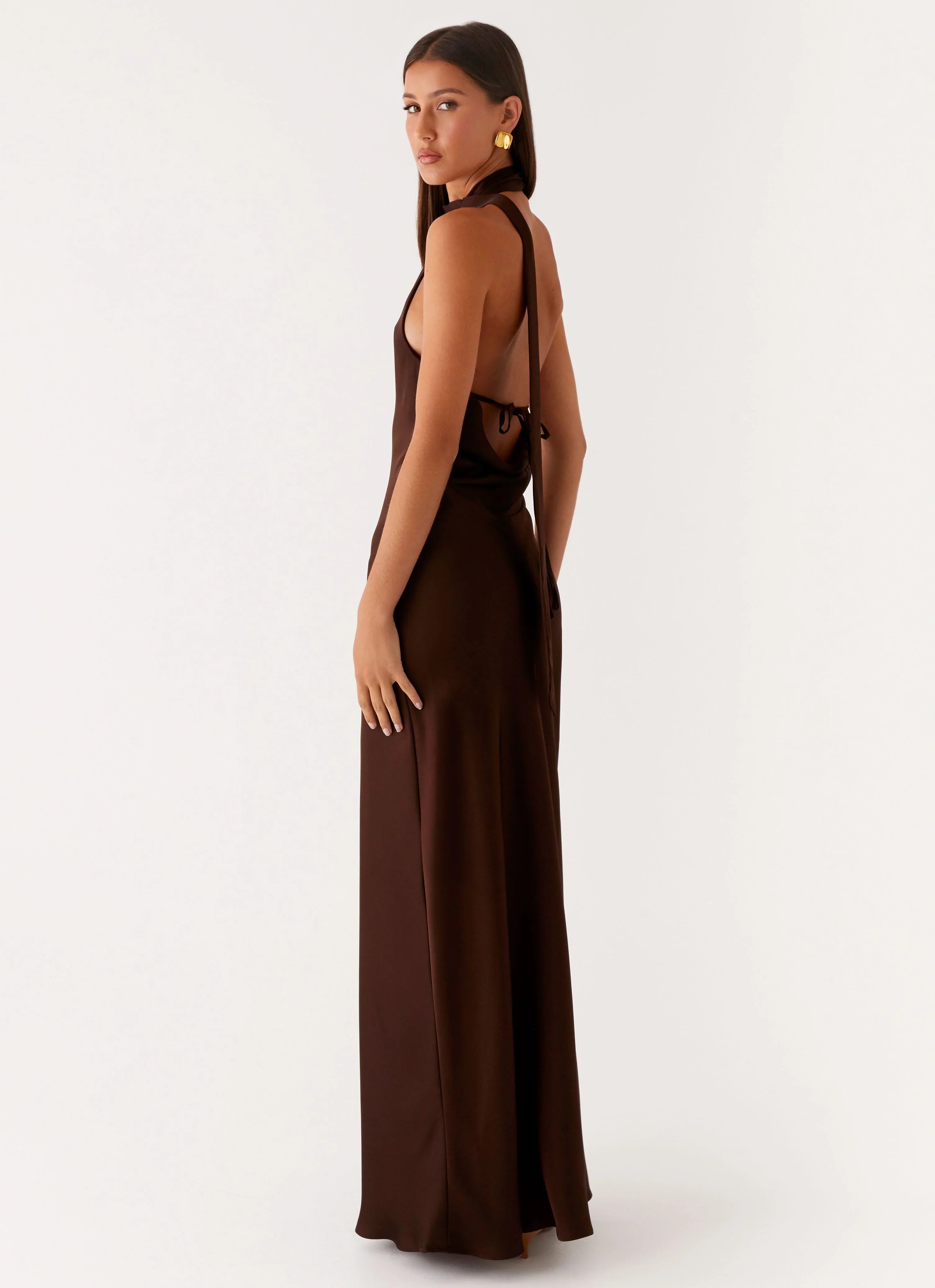 Robe longue Keena Scarf - Chocolat