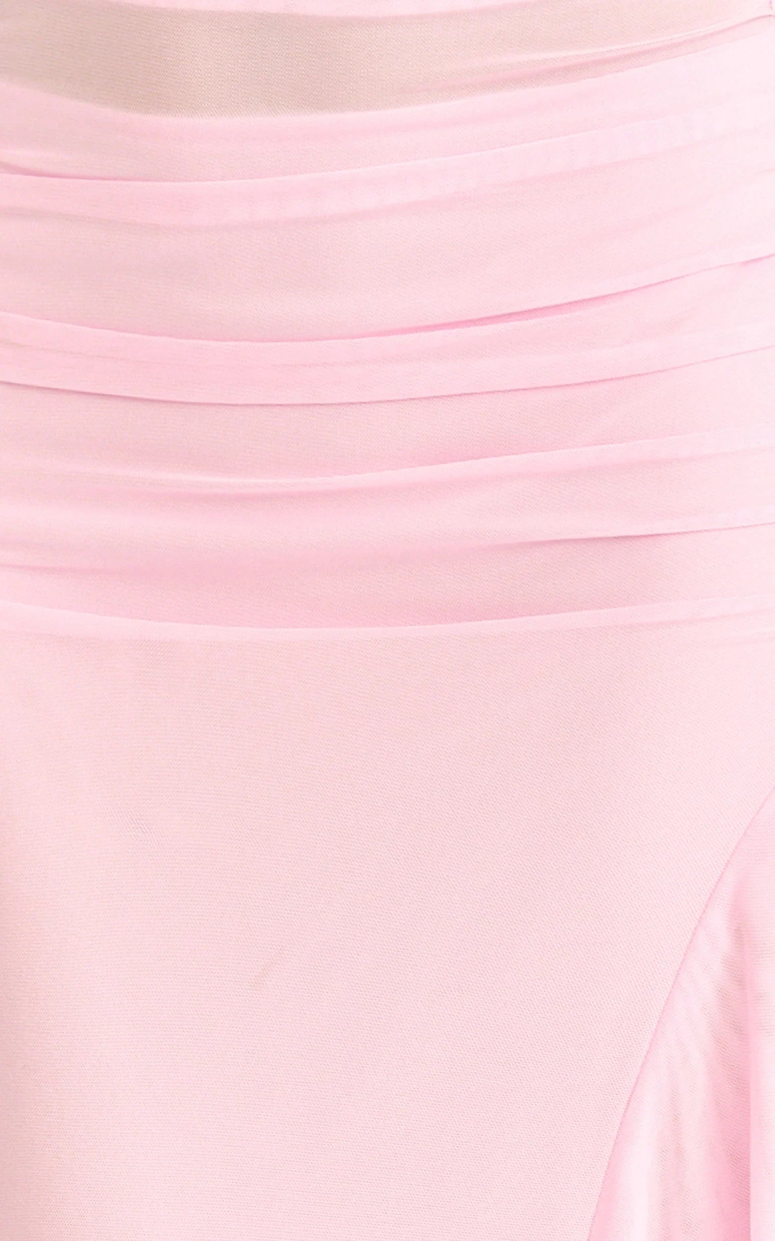 Robe midi Almarie – Robe en maille rose à col noué