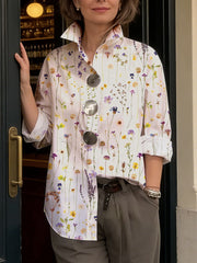 Women's Retro Flowers Casual Shirt