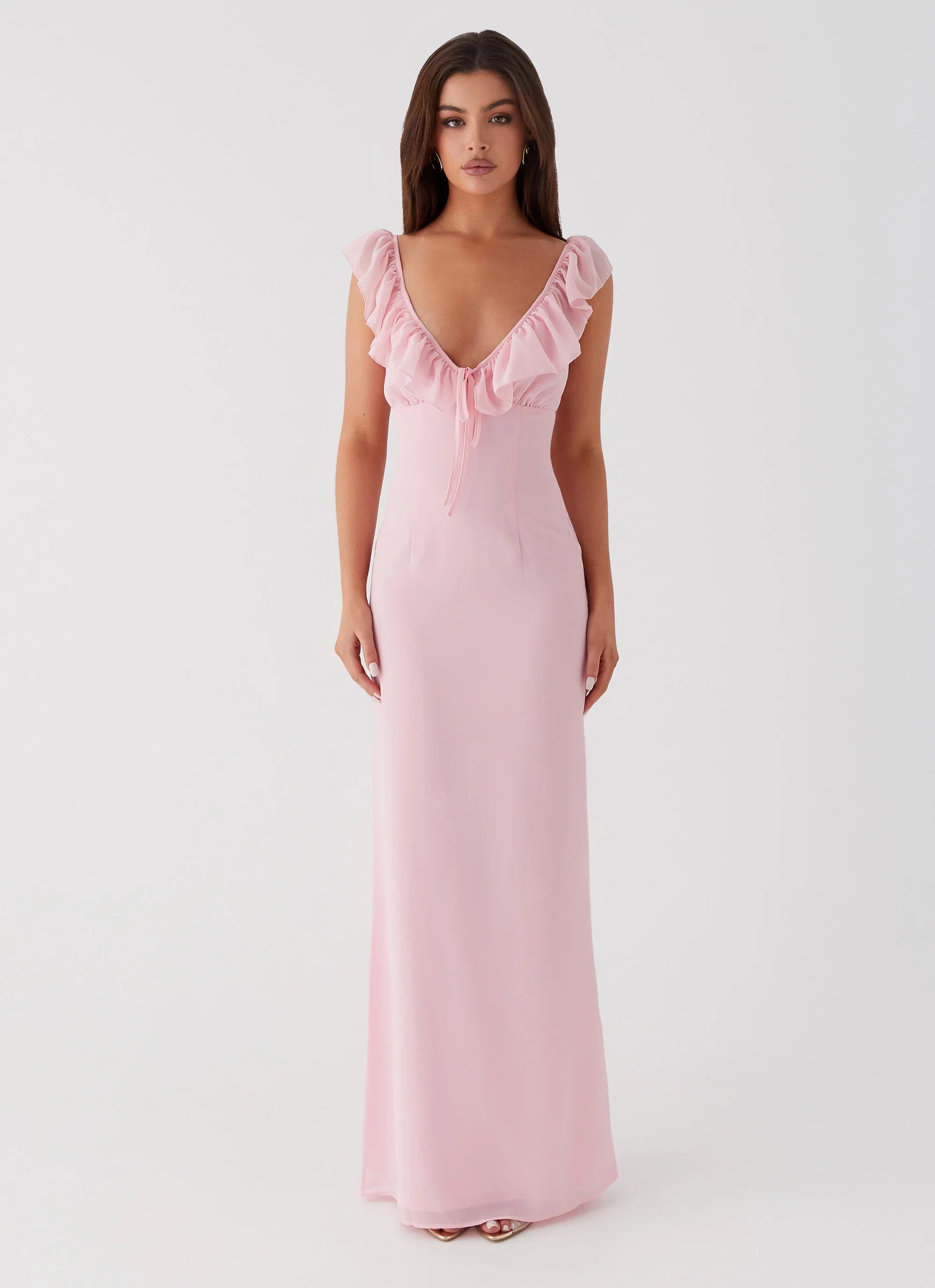 Robe longue Silvie - Rose