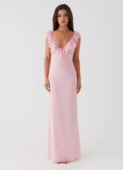Robe longue Silvie - Rose