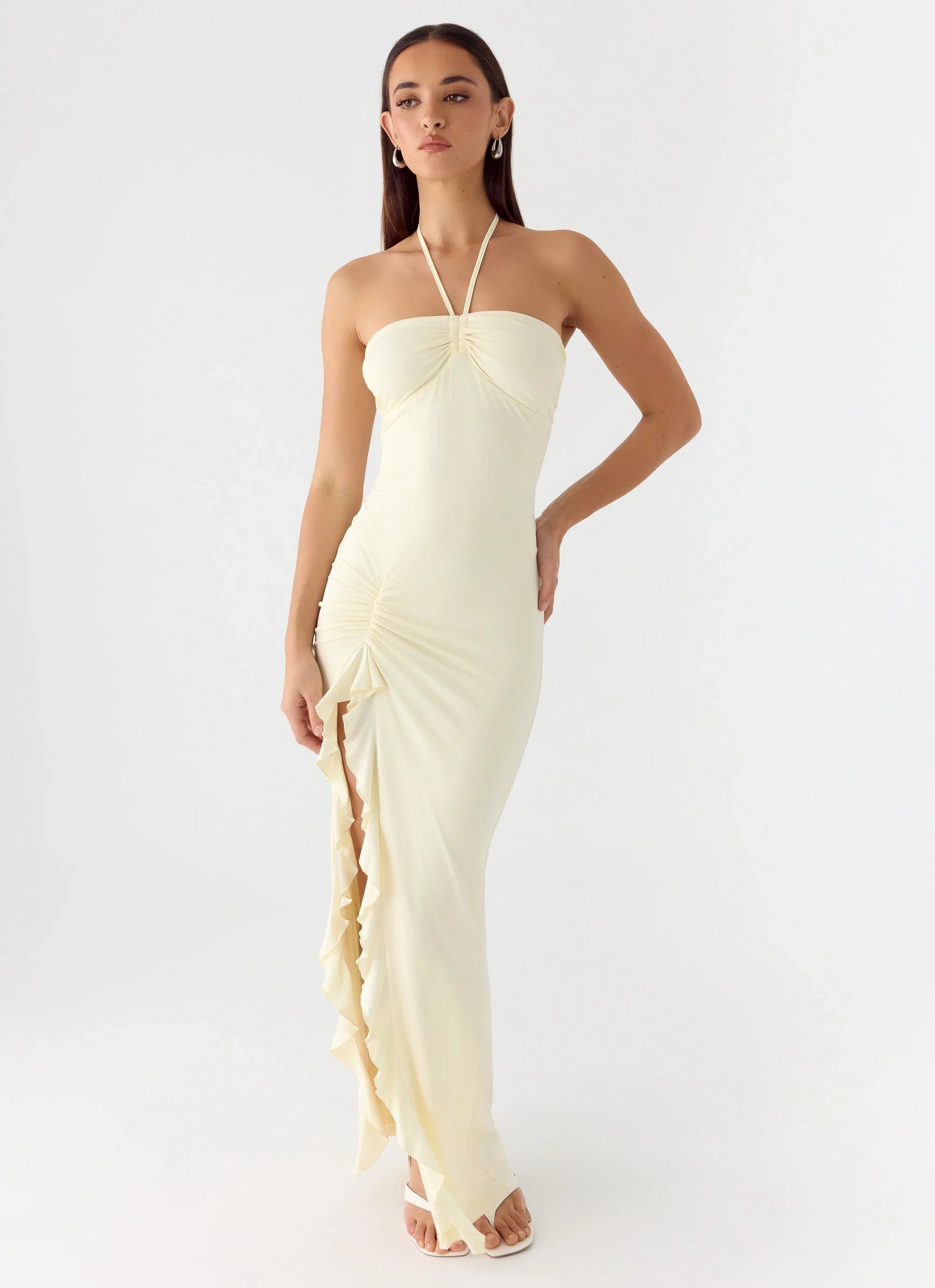 Robe longue Right Hand Girl - Jaune citron