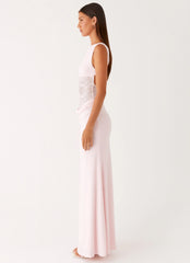 Robe longue Love Tease - Rose pâle