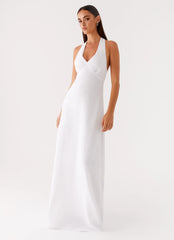 Robe longue en lin Heavy Hearted - Blanc