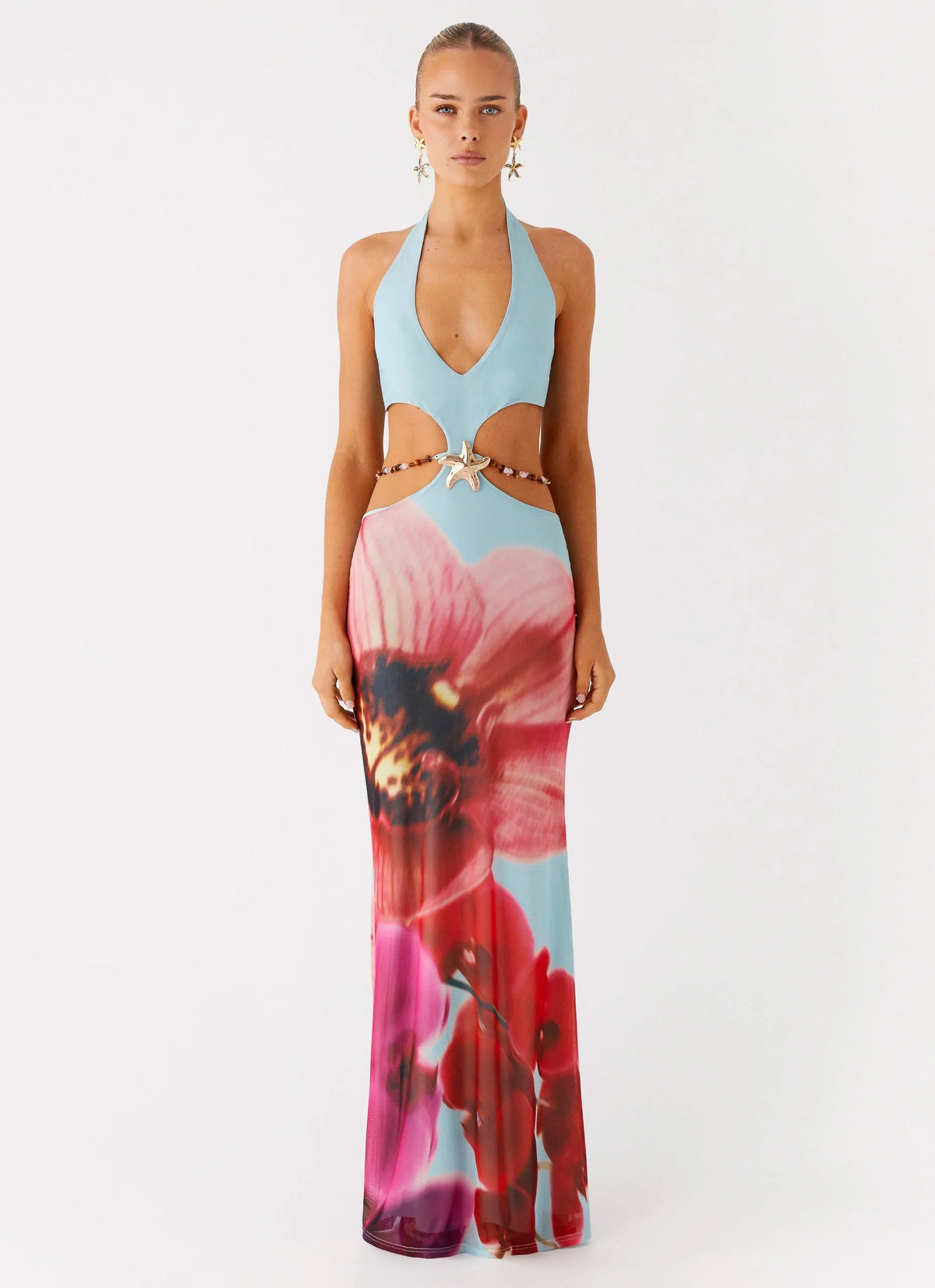 Robe longue Time To Dance - Turquoise Bloom