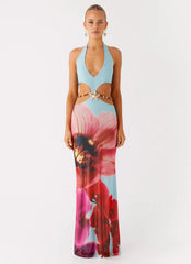 Robe longue Time To Dance - Turquoise Bloom