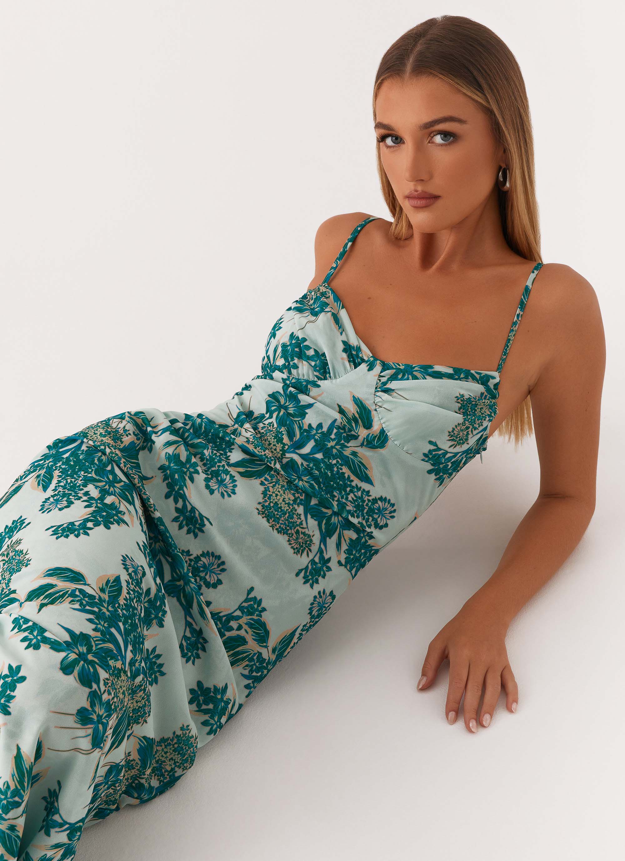 Robe Midi Love Song - Imprimé Floral Nuage de Rêve