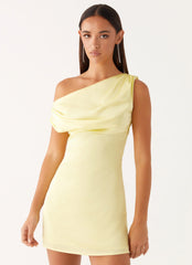 Mini-robe en satin Cœur de verre - Jaune