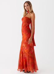 Robe longue Under The Pagoda - Ambre