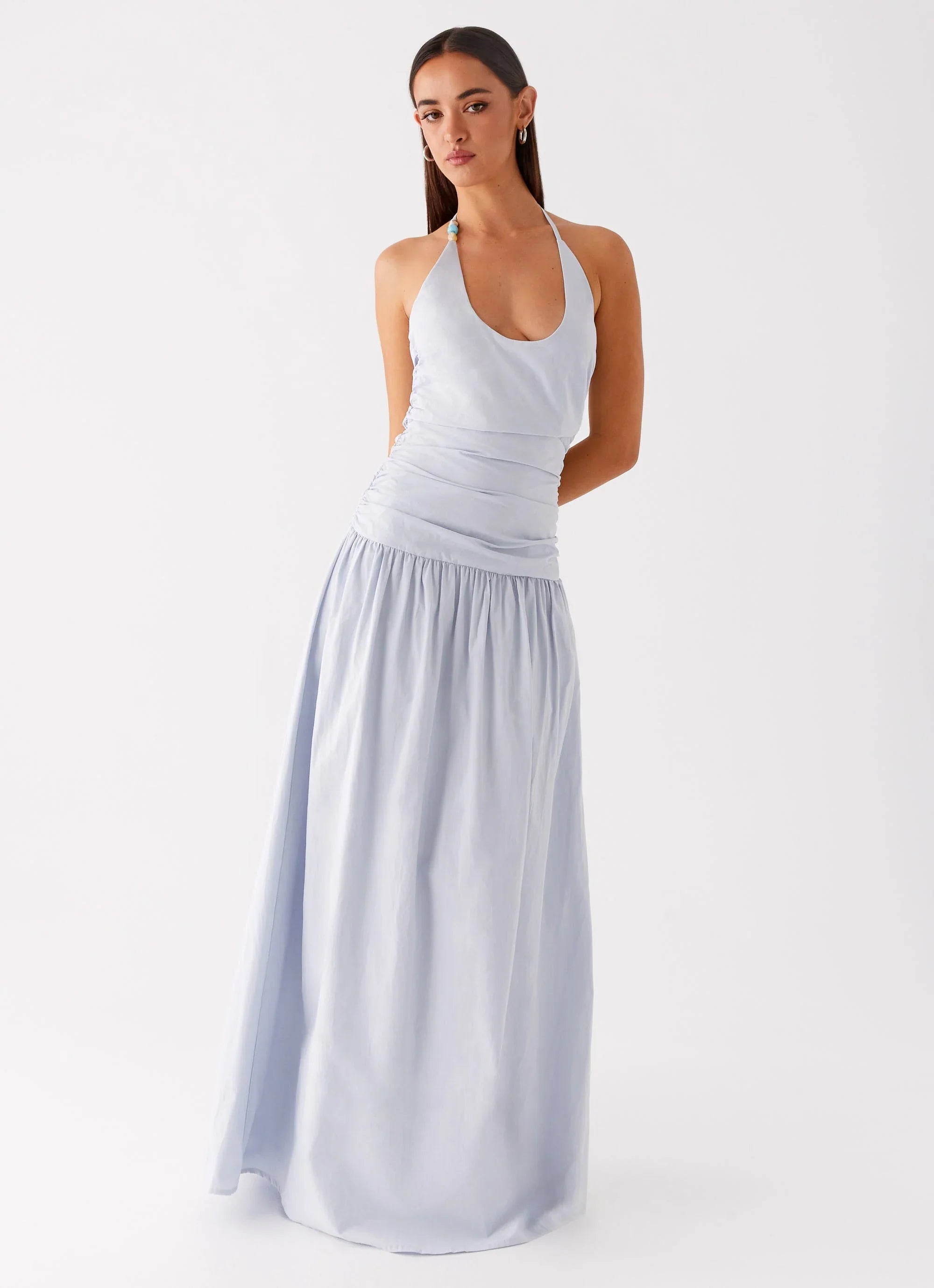 Robe longue Cristina - Bleu bleuet