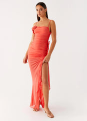 Robe longue Louana – Corail