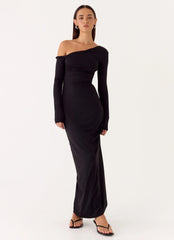 Robe longue Jordana Twist - Noire