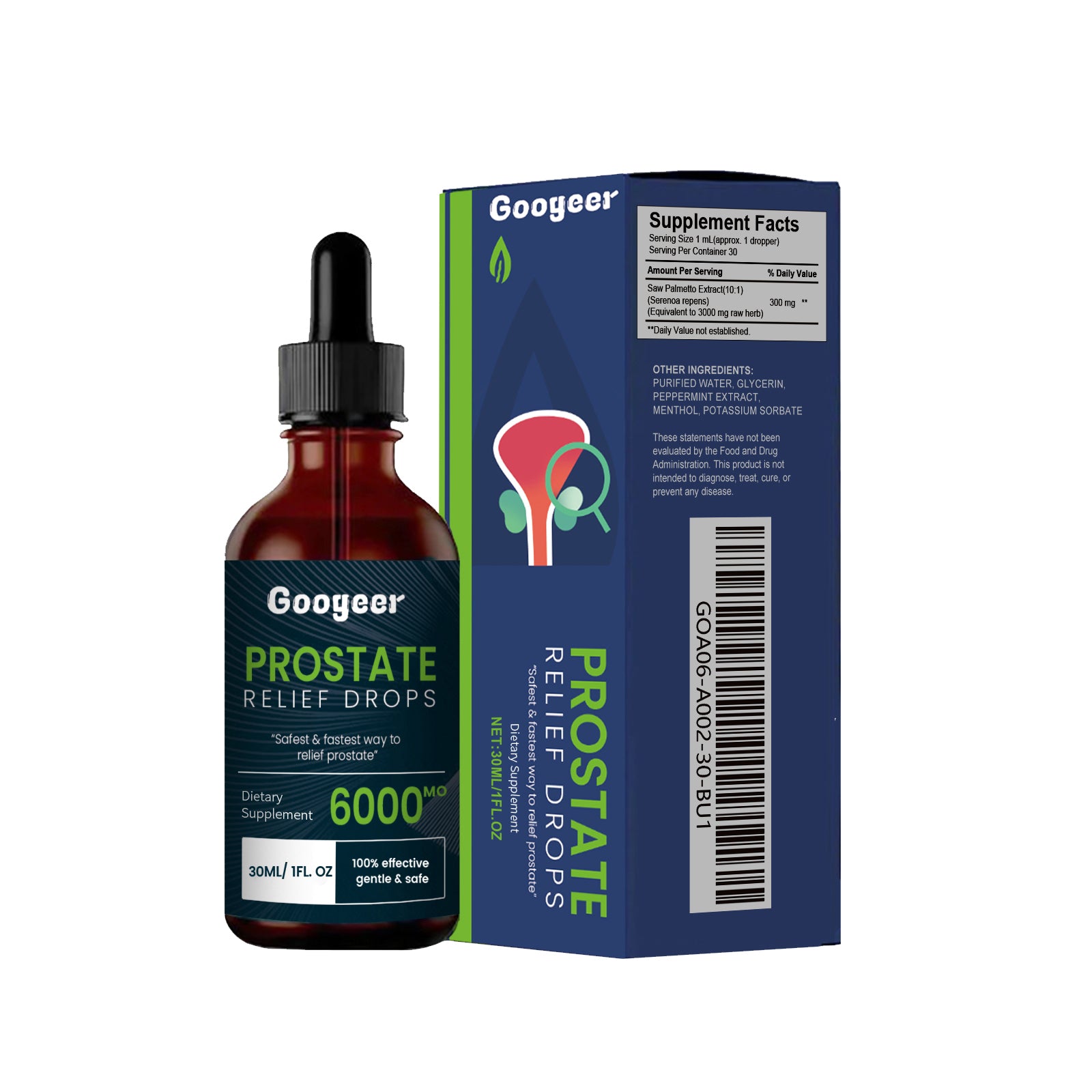 Googeer Men's Vitality Drops: Leaves body feeling fresh, smooth, and skin comfortable, moisturized, and gentle.