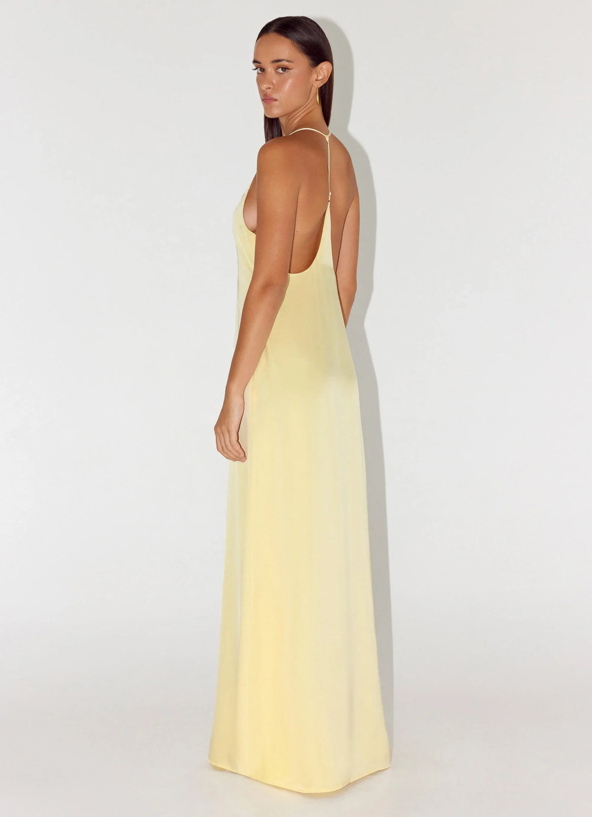 Robe longue Fine Line - Jaune