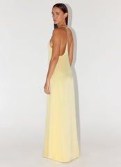 Robe longue Fine Line - Jaune