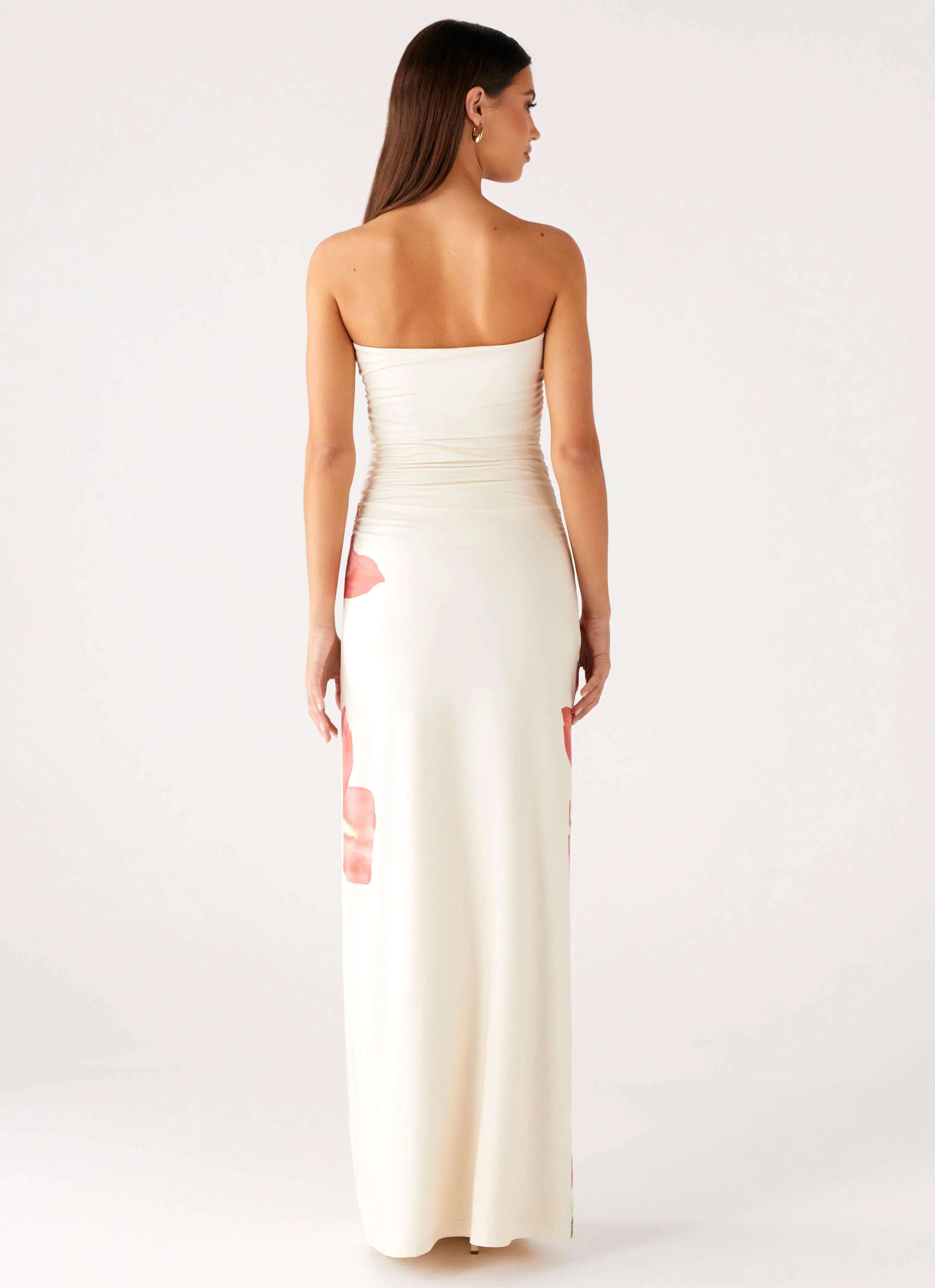 Robe longue sans bretelles Bellanca - Imprimé floral Siena