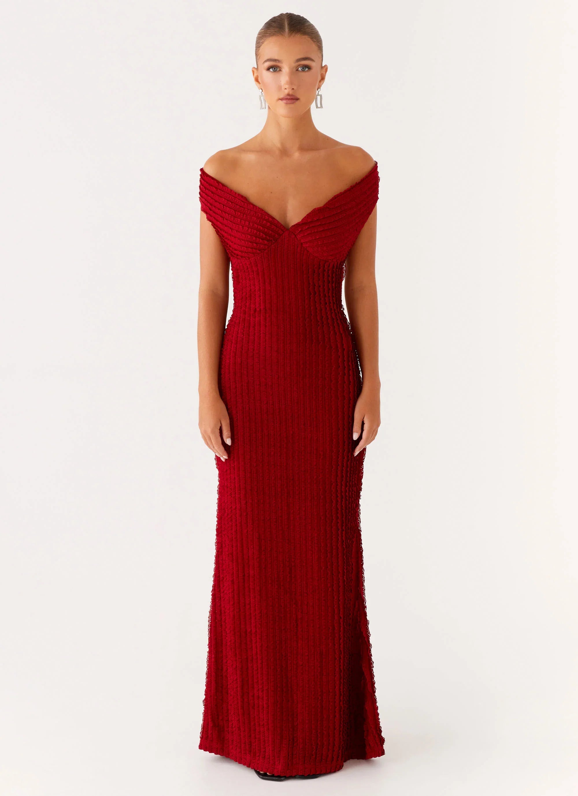 Robe longue Chantelle - Rouge