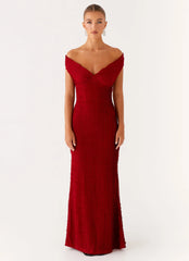 Robe longue Chantelle - Rouge