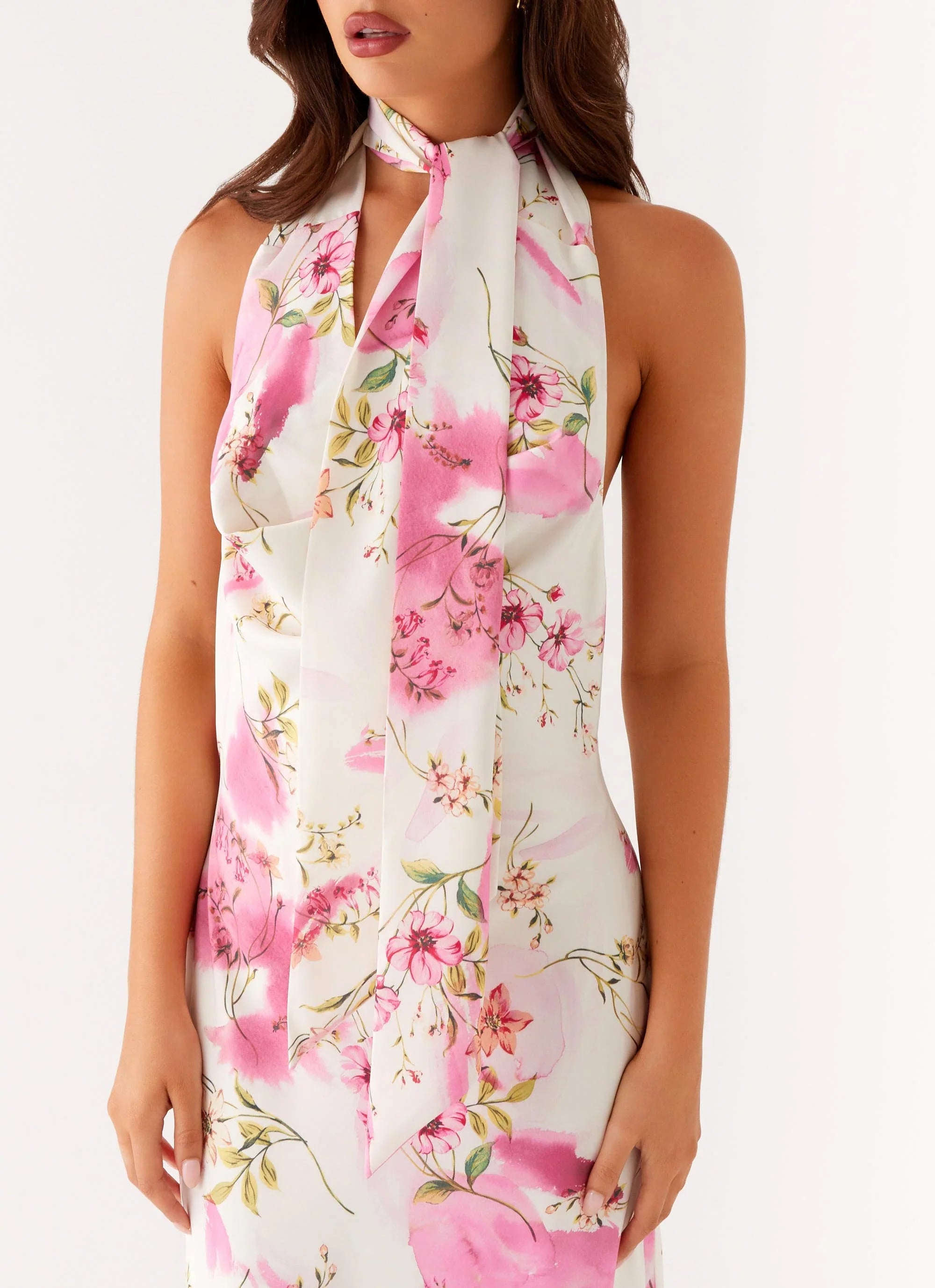 Robe midi Jensen - Imprimé floral ivoire