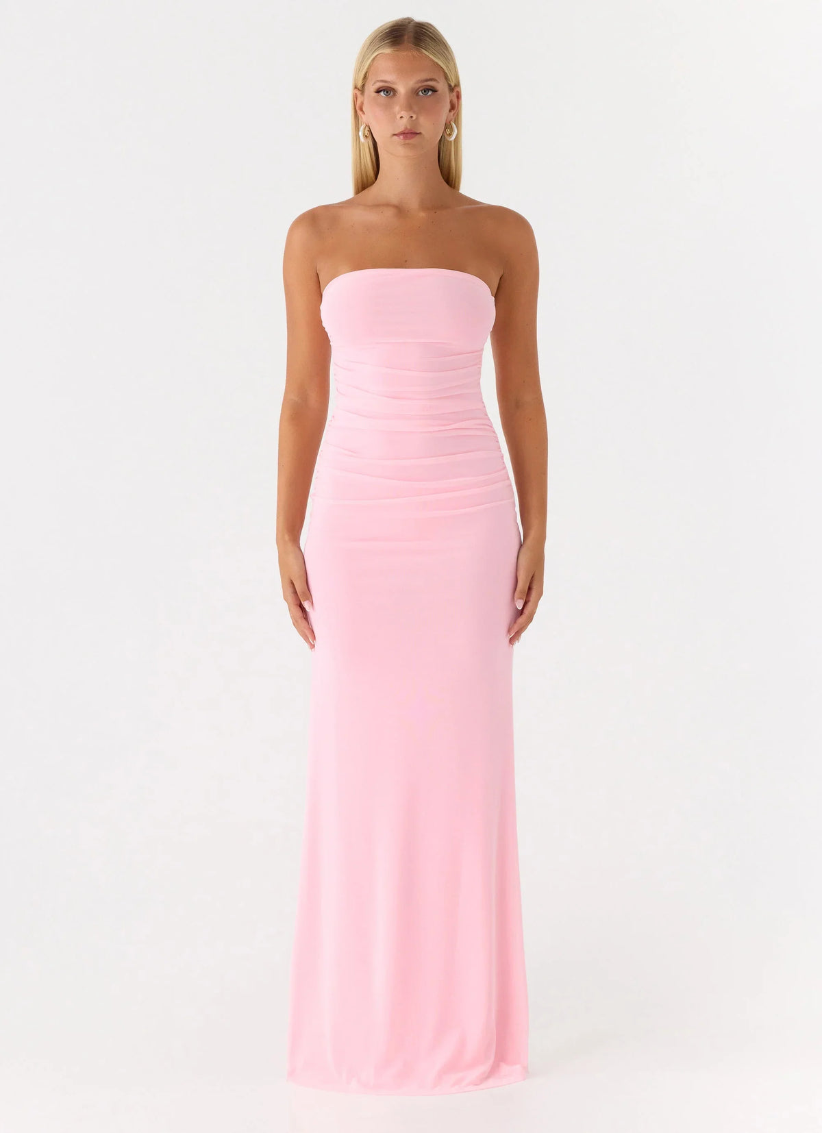 Robe longue bustier Iroha - Rose
