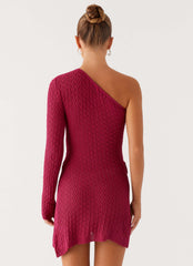 Mini-robe en maille Medda - Rose vif