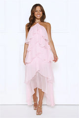 Robe longue dos nu Dreamlight Affair rose