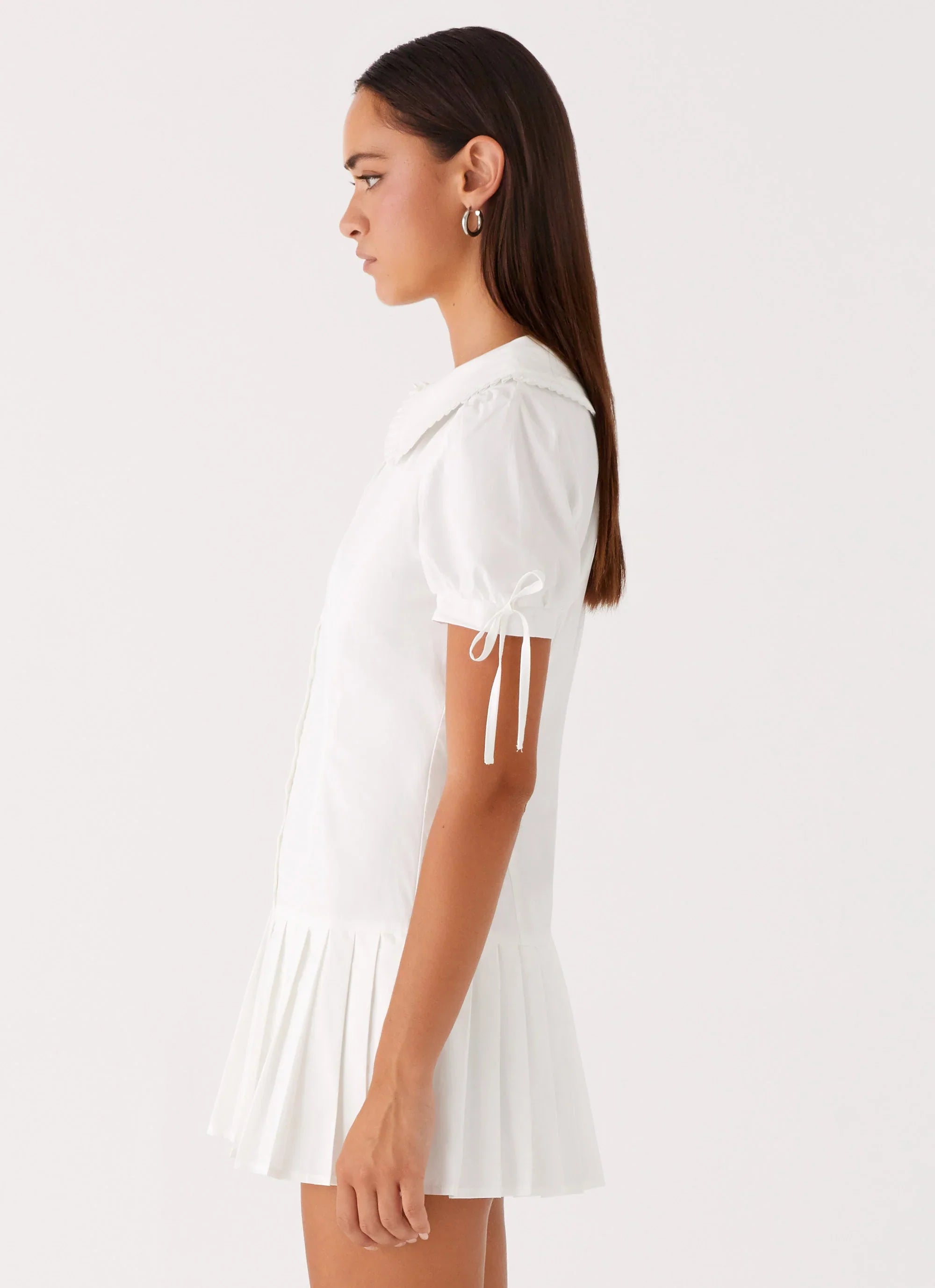 Robe courte plissée To Us - Blanc
