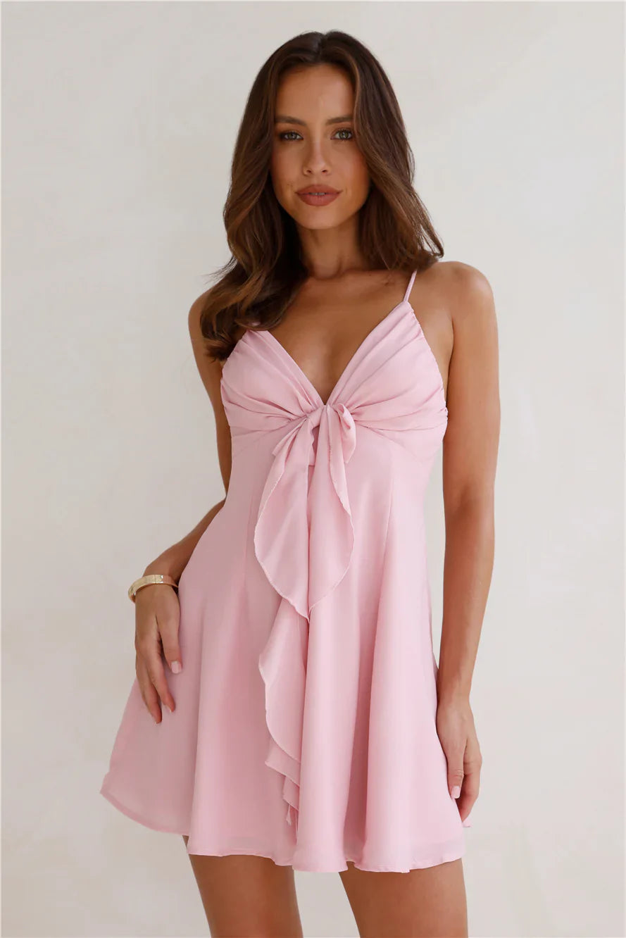 Mini-robe "Rends-moi mon sourire" bleue