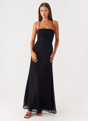 Robe longue Peggy - Noir