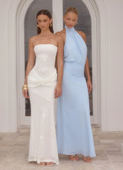 Robe longue Lalia - Bleu pâle