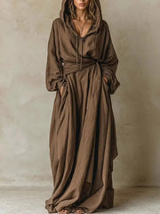 Women's Loose Hooded Dress