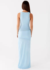 Robe longue Leona - Turquoise